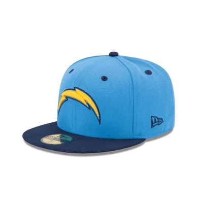 Blue Los Angeles Chargers Hat - New Era NFL 2Tone 59FIFTY Fitted Caps USA7528143